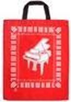 XL Boodschappentas Vleugel/Pianotoetsen, rood