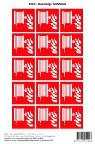 Pictogram sticker F002 - Blusslang - 50x50mm - 15 stickers op 1 vel