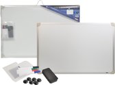 DESQ® Magnetisch Whiteboard set |60x90 cm | incl. 4 stiften, wisser en bakje | Incl. draagkoffer