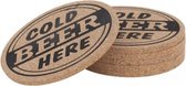 Onderzetters Cold beer here 6 stuks