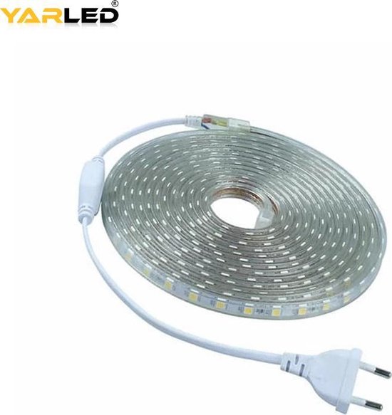 LED Strip 230V | Warm-wit 3000K| 60xSMD5050/m | 5m | IP66 | 2000Lm | led light strip