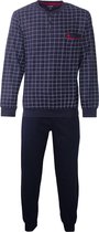 Paul Hopkins Heren Pyjama Donker Blauw geprint ruit dessin PHPYH2805A - Maten: S