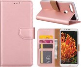 Bookcase Geschikt voor: Huawei Y6 Pro 2017 - Bookcase Rose Goud - portemonnee hoesje