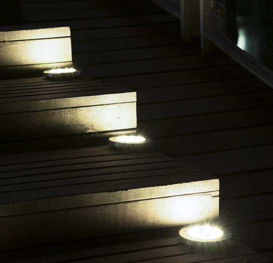 DecoRD Solar Buitenlamp - Grondspot - 4 LED's Wit - Tuinverlichting op... | bol.com