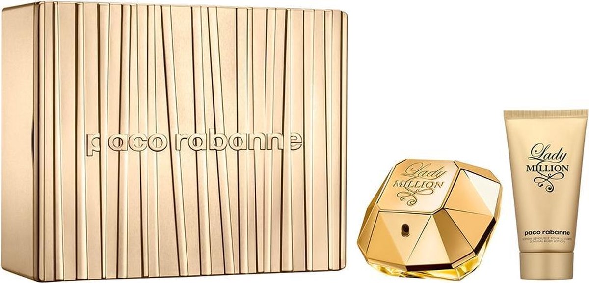 Paco Rabanne Lady Million Eau de parfum 50 ml + Lait pour le corps 75 ml -  Coffret... | bol.com