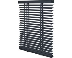 Jaloezie - Hout - Lamelbreedte 50mm - Uni Donkergrijs - 80x130cm - Intensions - FSC