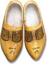 Voordelige traditionele houten klomp voor lekkere warme voeten naturel AB Geel, maat 42