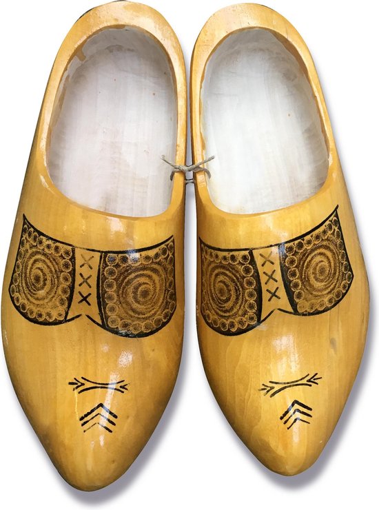 Voordelige traditionele houten klomp voor lekkere warme voeten naturel AB  Geel, maat 42 | bol.com