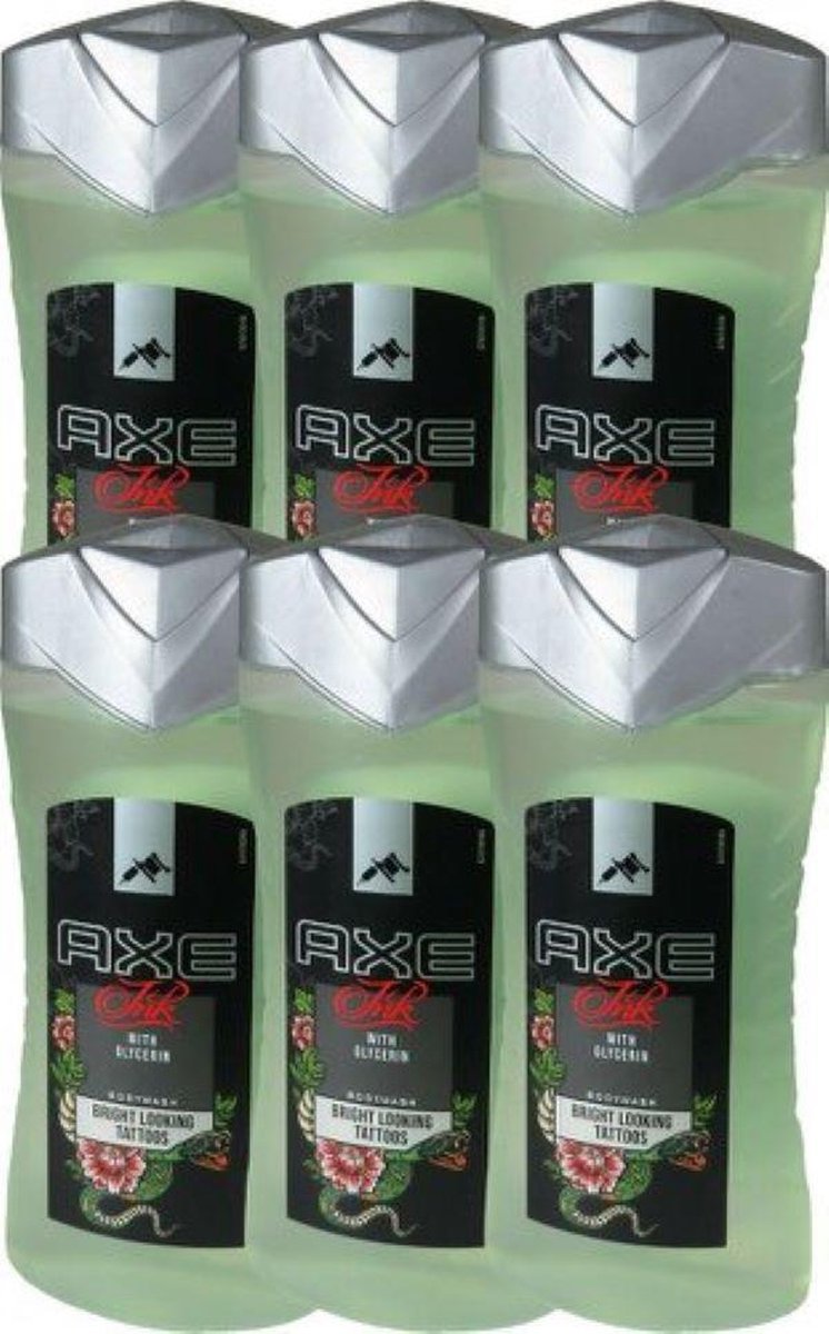 AXE Gel Douche Encre Rowed Lacoste - Value pack 6 x 250 ml | bol.com