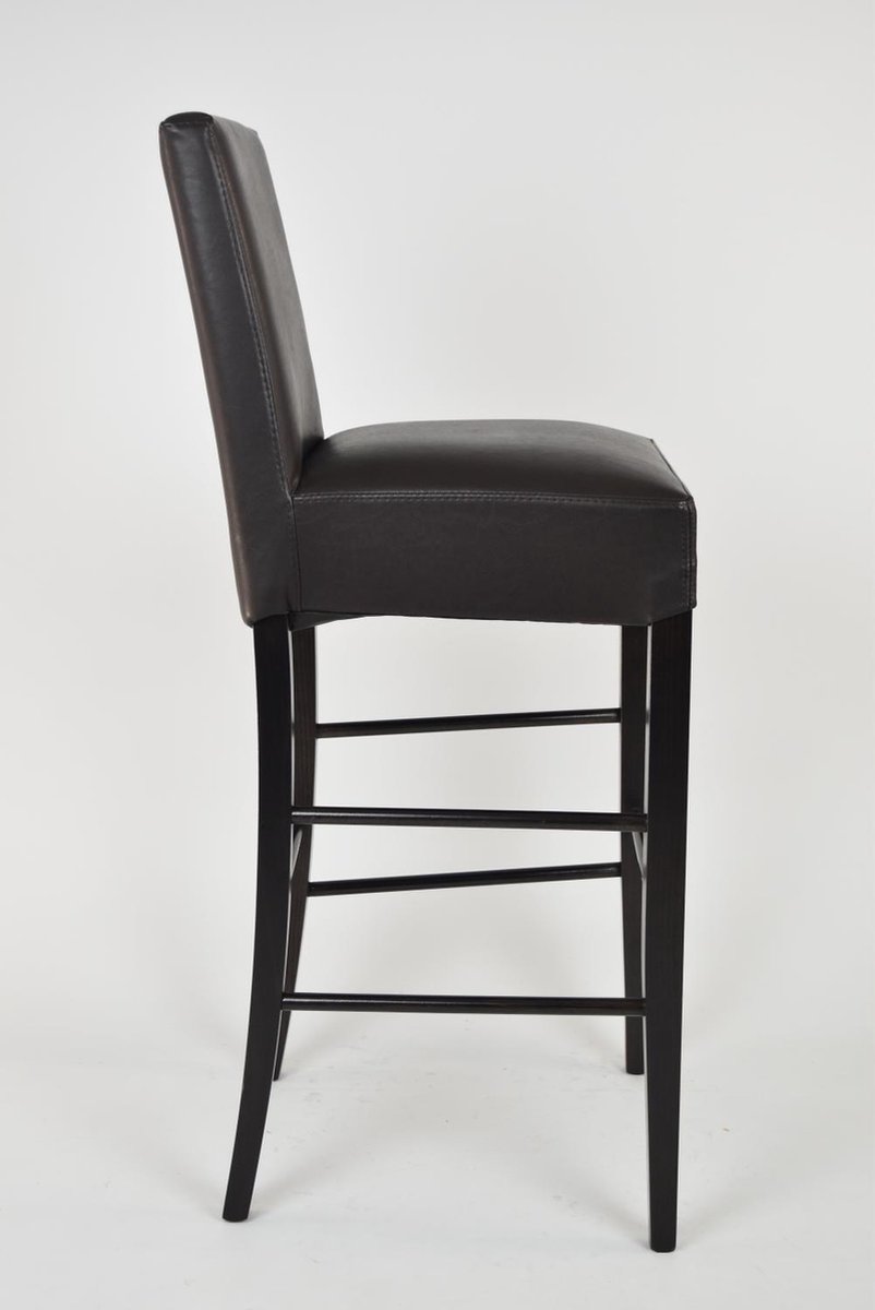 Tommychairs Luisa - Eetkamerstoel - 1 Stuk - Bruin - Kunstleer & Metaal