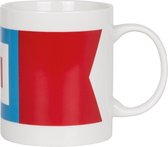 ROOD-GEEL-BLAUW-WITTE NAUTISCHE VLAGGEN VLAKKEN KERAMISCHE BEKER - BATELA