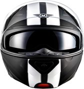 MOTO F20 Racing black systeemhelm Flip-Up scooterhelm, motorhelm, XS hoofdomtrek 53-54cm