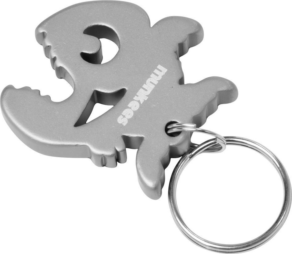 Munkees Flesopener Piranha 3,9 Cm Staal Grijs