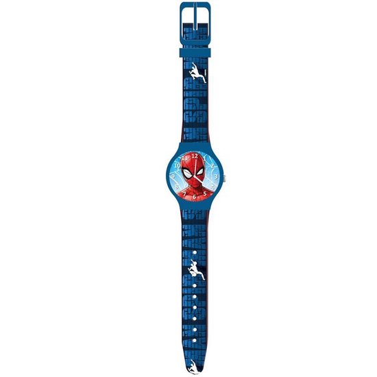 SpiderMan Jump - horloge in blisterverpakking - 22 cm - Blauw