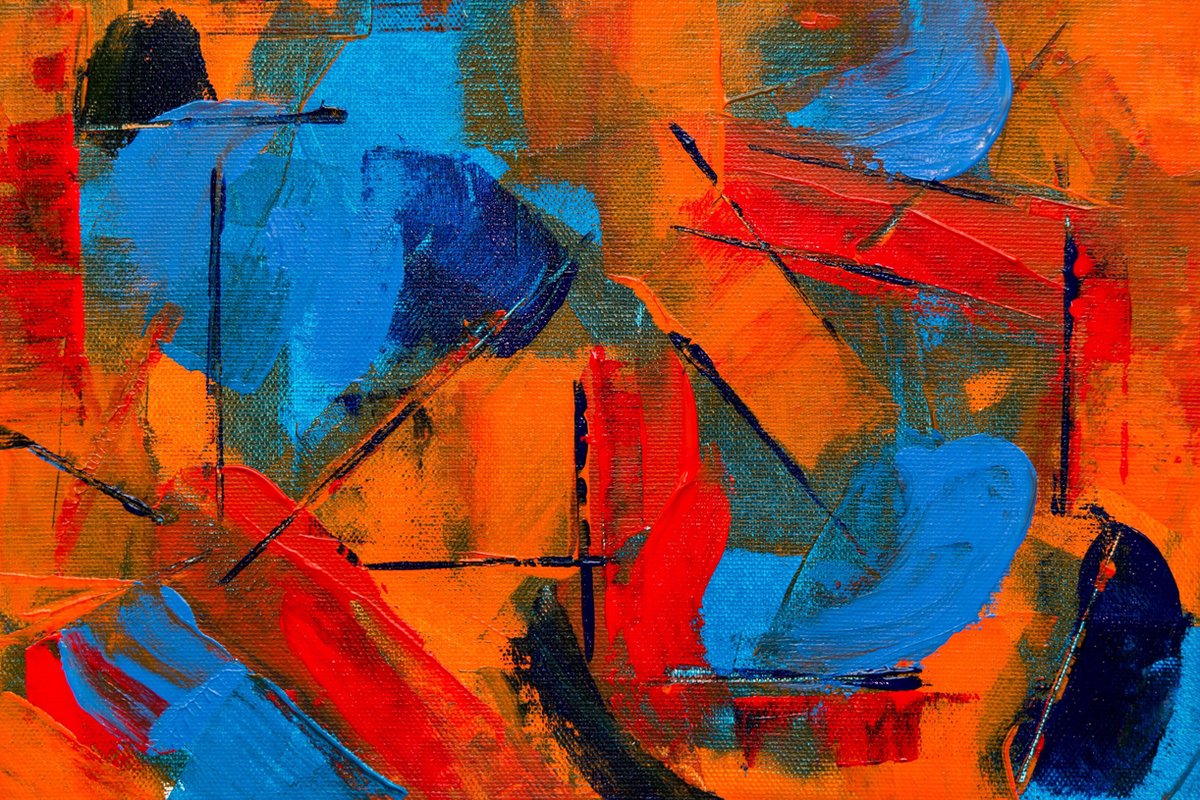 Canvasvooraandemuur.nl Abstract canvas voor aan de muur Multi