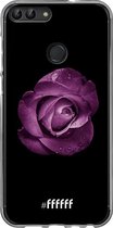 Huawei P Smart (2018) Hoesje Transparant TPU Case - Purple Rose #ffffff