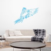 Muursticker Papegaai -  Lichtblauw -  160 x 108 cm  -  slaapkamer  woonkamer  dieren - Muursticker4Sale