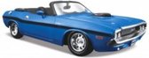 Maisto Dodge CHALLENGER R/T CONVERTIBLE 1970 blauw/zwart schaalmodel 1:24
