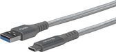 eSTUFF USB-C - A Cable 1m Grey USB-kabel USB 3.2 Gen 1 (3.1 Gen 1) USB C USB A Grijs