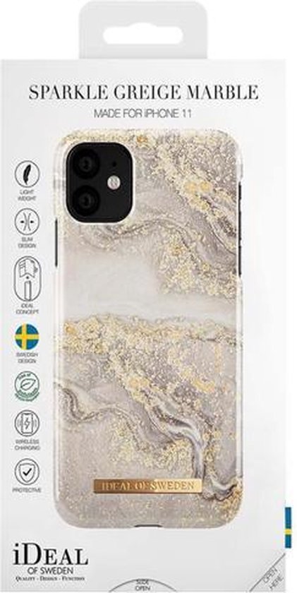 iDeal of Sweden Fashion Case Sparkle Greige Marble iPhone 11