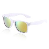 Wayfarer white | trendy zonnebril en goedkope zonnebril (UV400 bescherming - hoge kwaliteit) | Unisex  | zonnebril dames  & zonnebril heren