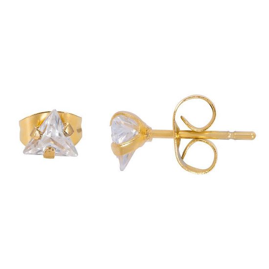 iXXXi-Jewelry-Triangle Stone-Goud-dames-Oorbellen-One size