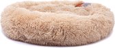 Donutmand - Hondenkussen Fluffy - Rond - Beige - Diameter 60cm - Super Zacht