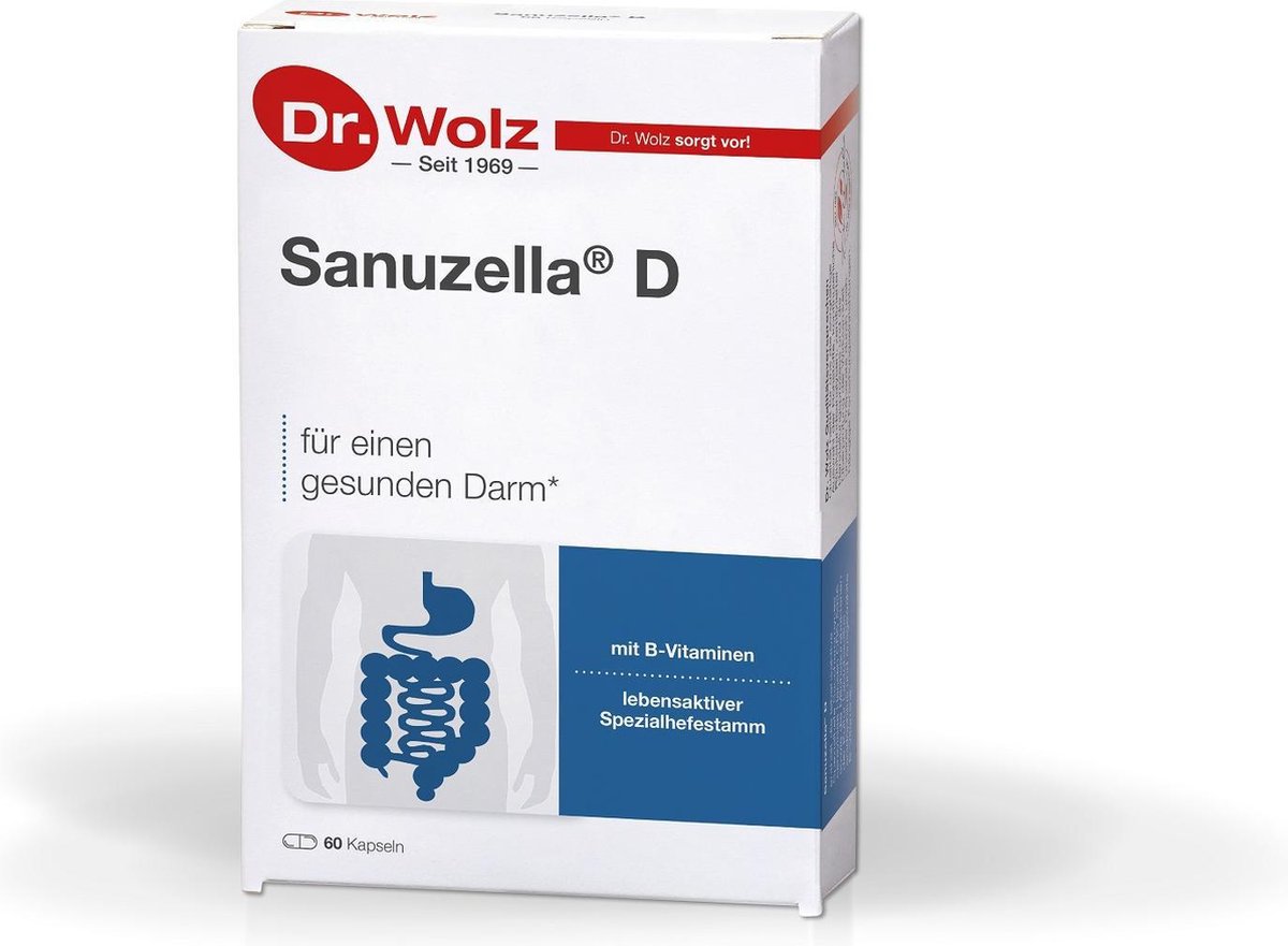Dr. Wolz - Sanuzella D - bij diarree op reis - Huidondersteuning - tegen Candida - Dermatologisch supplement