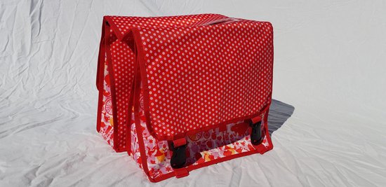 Dubbele fietstas Mirle speciaal voor kinderen - rood van Beck. — afbeelding 2