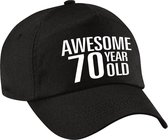 Awesome 70 year old verjaardag pet / cap zwart voor dames en heren - baseball cap - verjaardags cadeau - petten / caps