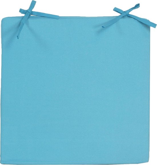 6x Stoelkussens voor binnen- en buitenstoelen in de kleur geel 40 x 40 cm