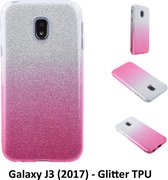 Kleurovergang Roze Glitter TPU Achterkant voor Samsung Galaxy J3 (2017) (J330F)