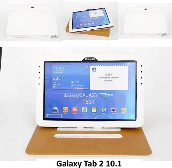 Darmen dood Meander Samsung Galaxy Tab 2 10.1 Smart Tablethoes Wit voor bescherming van tablet  (P5110)-... | bol.com