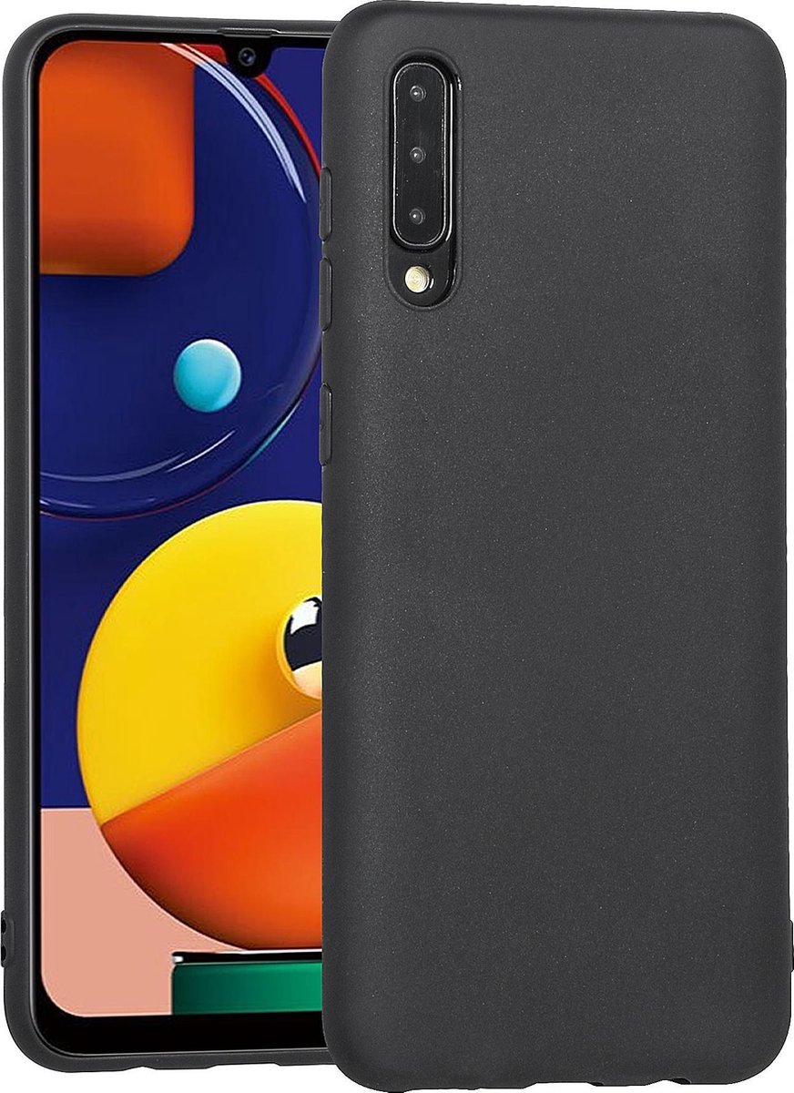 Hoes voor Samsung Galaxy A30S / A30S, Silicone case, mat zwart (G935F) op Prijzenvolger.com