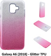 Kleurovergang Roze Glitter TPU Achterkant voor Samsung Galaxy A6 (2018) (A6 2018)