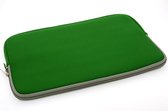 Universeel Sleeve 15 inch Groen Insteek hoesje Soft - Slim - Polyester- 8719273299203