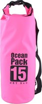 Roze Droogzak - Dry Bag - waterdichte tas 15L
