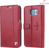 Pierre Cardin Rood hoesje Galaxy S6 - Book Case - Pasjeshouder - Magneetsluiting