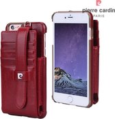 Rood hoesje Pierre Cardin - Backcover - Leer - voor de iPhone 6-6S Plus - Luxe cover