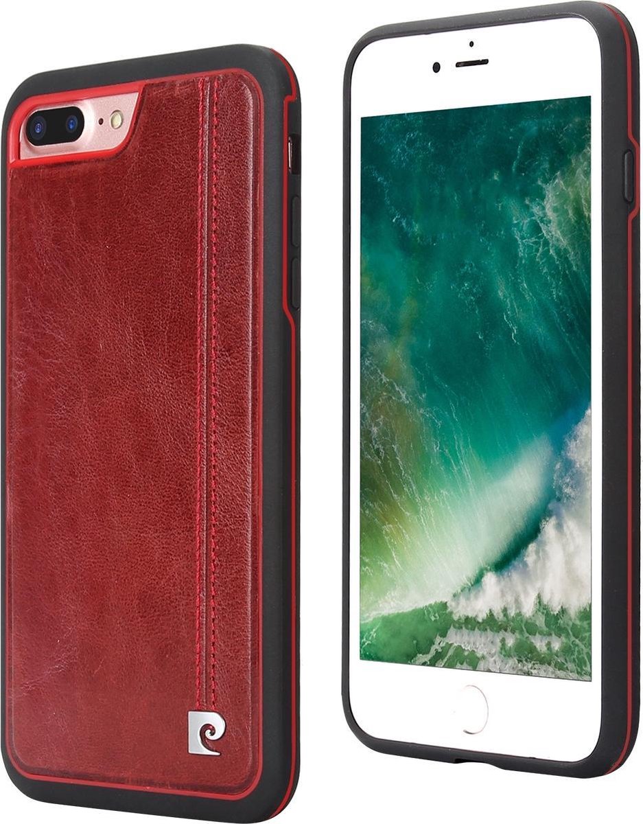 Rood hoesje Pierre Cardin - Backcover - Stijlvol - Leer - voor de iPhone 7-8 - Luxe cover