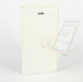 Wit hoesje voor iPhone 5-5s-SE Book Case - Pasjeshouder - Magneetsluiting