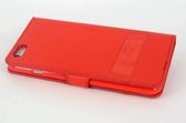 Rood hoesje voor de iPhone 6-6S Plus - Book Case - Pasjeshouder - Magneetsluiting