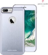 Zilver hoesje van Pierre Cardin - Backcover - Stijlvol - Leer - iPhone 7-8 Plus - Luxe cover