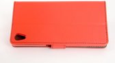 Rood hoesje Sony Xperia Z5 Book Case - Pasjeshouder - Magneetsluiting
