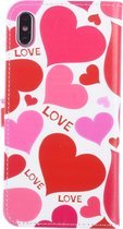 Print hoesje voor iPhone Xs Max Book Case -Pasjeshouder- Magneetsluiting