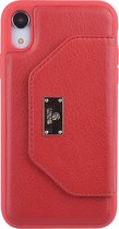 UNIQ Accessory iPhone XR Kunstleer portemonnee Hard Case Back cover - Rood