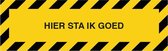 Corona vloersticker rechthoekig (100 x 30cm) “HIER STA IK GOED”