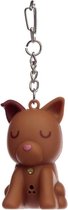 sleutelhanger Hond bruin met licht en geluid