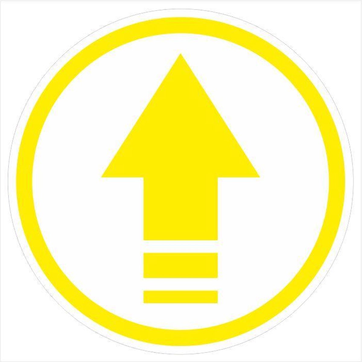 Pijl Sticker Rond Pijl sticker - vloersticker - looproute sticker corona - geel - corona ...