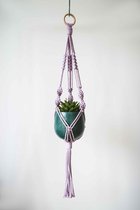 Macrame Plantenhanger - Paars - Exclusief pot